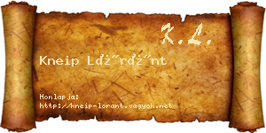 Kneip Lóránt névjegykártya
