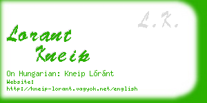 lorant kneip business card